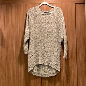 Black and white slouchy sweater